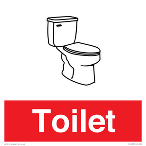 Toilet Sign Dementia Friendly Red